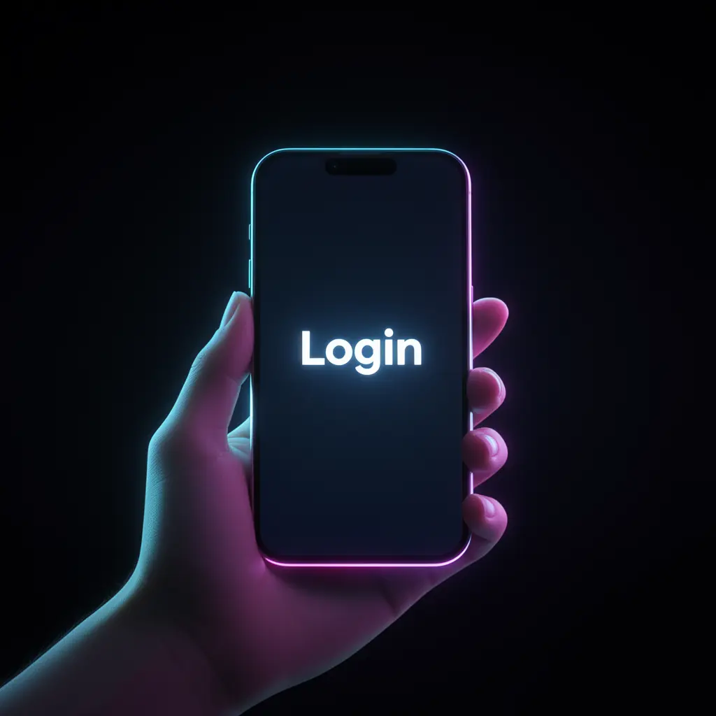 XX333 Login – Secure and instant access to your casino account in Bangladesh Modern smartphone with a glowing login screen representing secure access to the XX333 casino account in Bangladesh